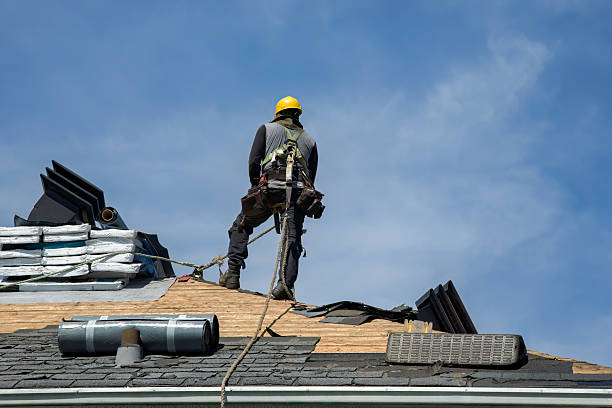 Professional Storm Damage Roof Repair technician working in Dunfermline, IL